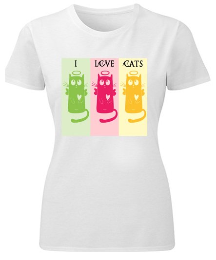 Majice sa stampom natpisom slikom/Za devojku/i LOVE cats.jpg